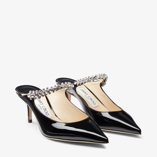 Black Jimmy Choo Bing 65 Mules, view 2 | Mules