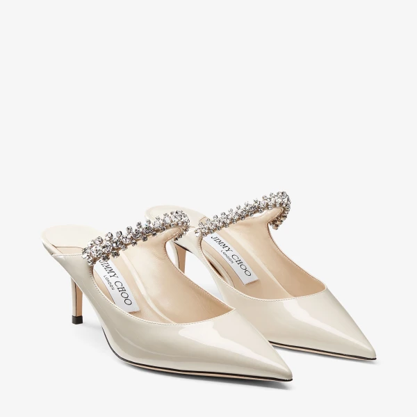 Linen Jimmy Choo Bing 65 Mules, view 2 | Mules