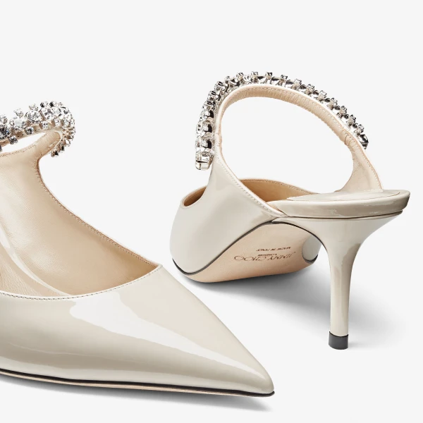 Linen Jimmy Choo Bing 65 Mules, view 3 | Mules