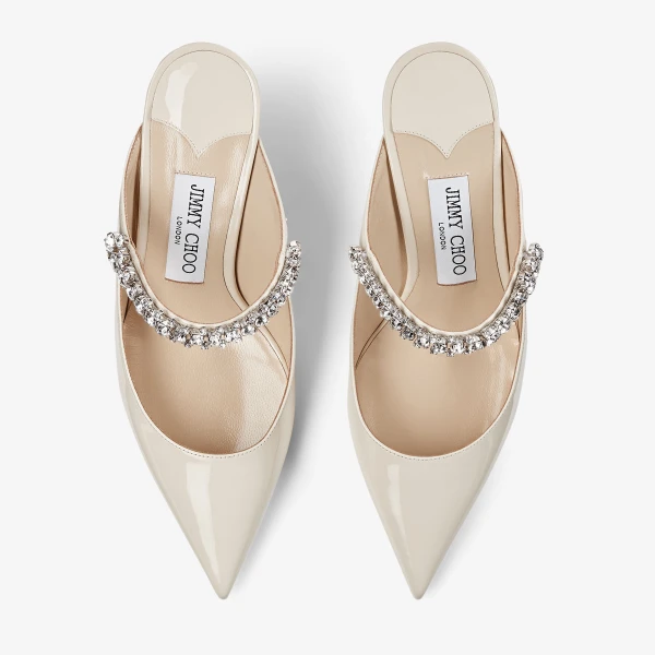 Linen Jimmy Choo Bing 65 Mules, view 4 | Mules