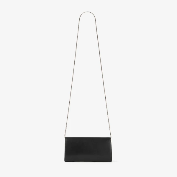 Black and Silver Jimmy Choo Bing Wallet Chain, view 6 | Mini Bags