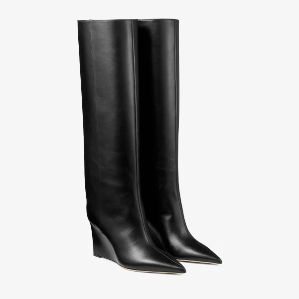 Black Jimmy Choo Blake Knee Boot 85, view 3 | Boots