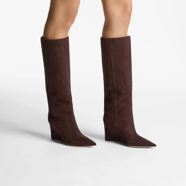 Chocolate Jimmy Choo Blake Knee Boot 85, view 2 | Boots