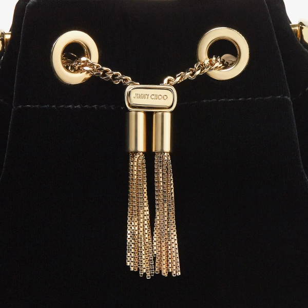 Black Jimmy Choo Bon Bon Bucket Bag, view 3 | Bucket Bags