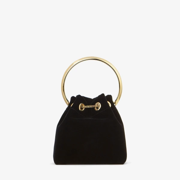 Black Jimmy Choo Bon Bon Bucket Bag, view 4 | Bucket Bags