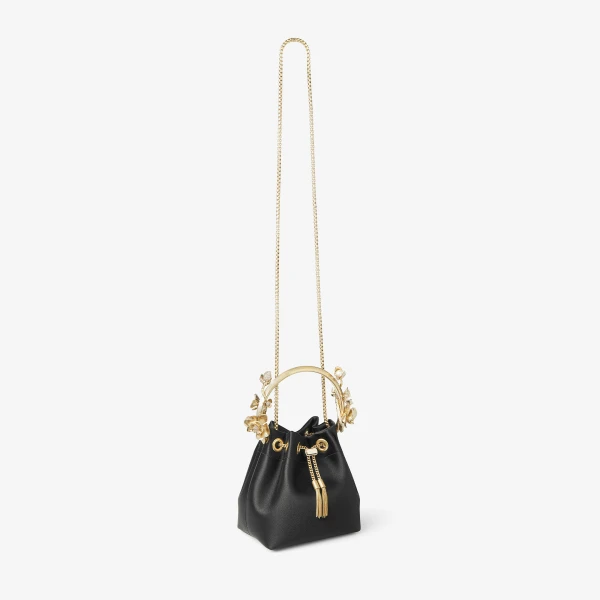 Black Jimmy Choo Bon Bon Bucket Bag, view 5 | Bucket Bags