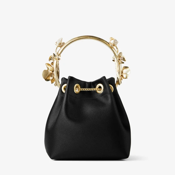 Black Jimmy Choo Bon Bon Bucket Bag, view 6 | Bucket Bags