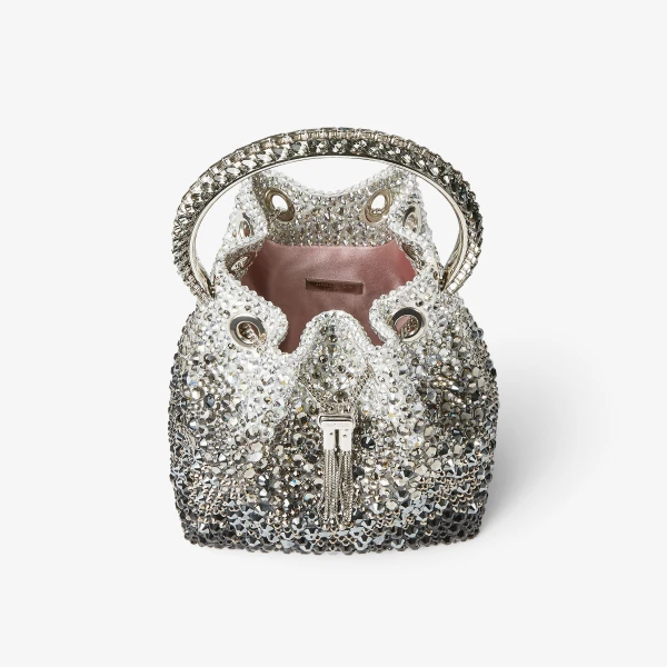 Black, Smoke and Clear Jimmy Choo Bon Bon Bucket Bag, view 5 | Bucket Bags