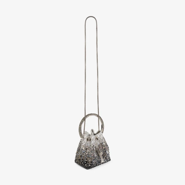 Black, Smoke and Clear Jimmy Choo Bon Bon Bucket Bag, view 6 | Bucket Bags