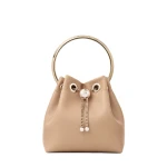 Beige Jimmy Choo Bon Bon Bucket Bag | Bucket Bags
