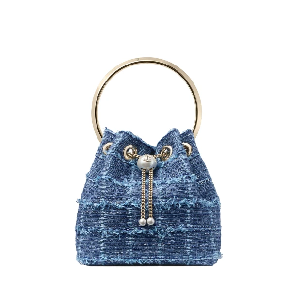 Blue Jimmy Choo Bon Bon Bucket Bag | Bucket Bags