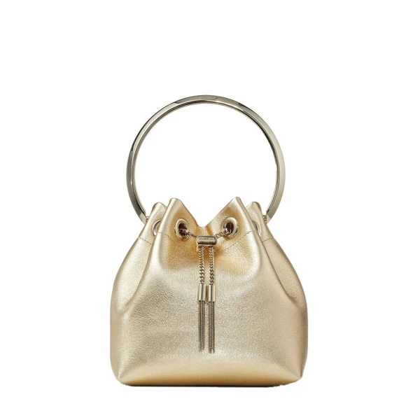 Metallic Jimmy Choo Bon Bon Bucket Bag | Bucket Bags