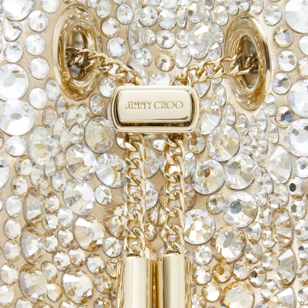 Gold and Silver Jimmy Choo Bon Bon Bucket Bag, view 3 | Bucket Bags
