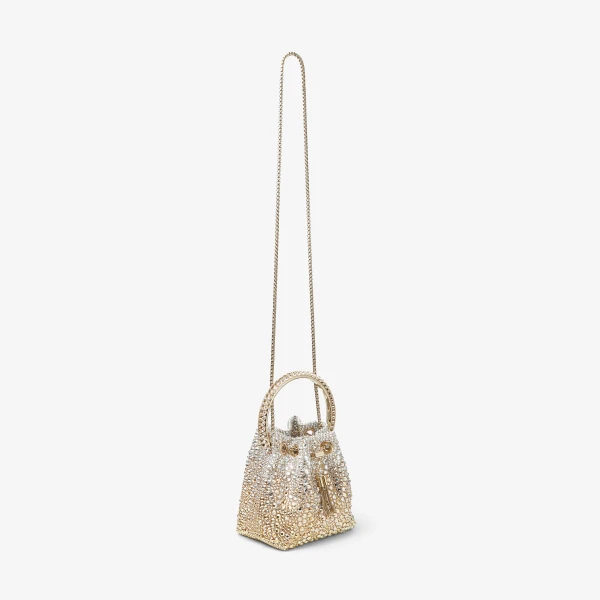 Gold and Silver Jimmy Choo Bon Bon Bucket Bag, view 4 | Bucket Bags
