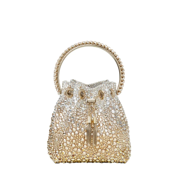 Metallic Jimmy Choo Bon Bon Bucket Bag | Bucket Bags