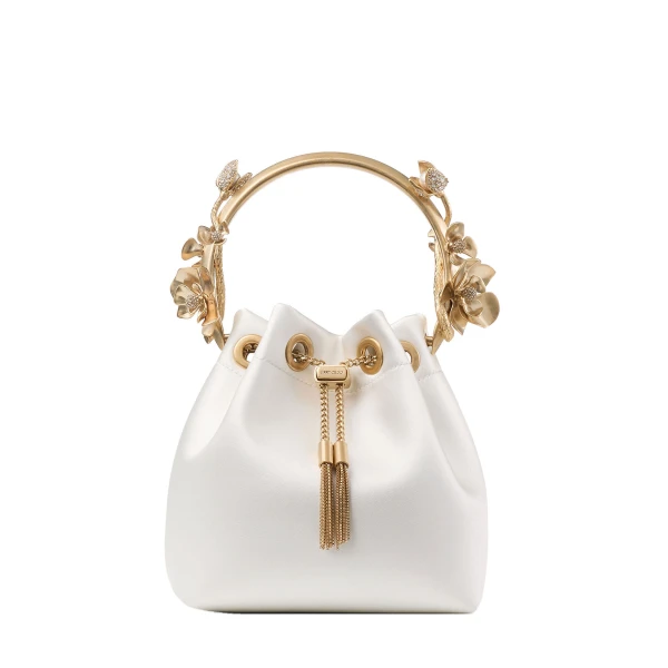 Ivory Jimmy Choo Bon Bon Bucket Bag | Bucket Bags