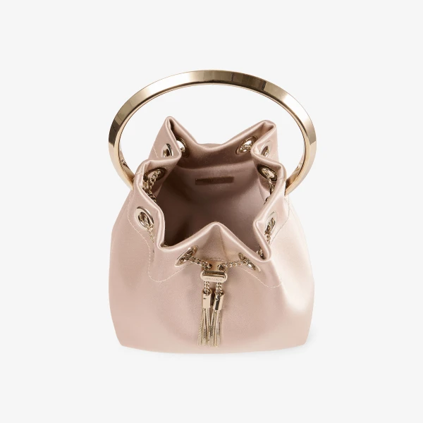 Macaron and Light Gold Jimmy Choo Bon Bon Bucket Bag, view 5 | Bucket Bags