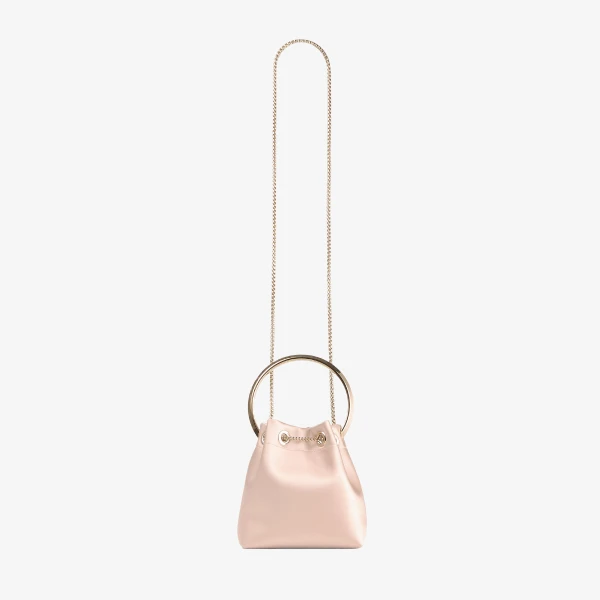 Macaron and Light Gold Jimmy Choo Bon Bon Bucket Bag, view 6 | Bucket Bags