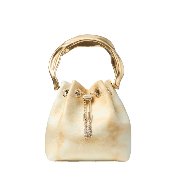 Beige Jimmy Choo Bon Bon Bucket Bag | Bucket Bags