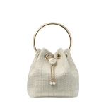 Beige Jimmy Choo Bon Bon Bucket Bag | Bucket Bags