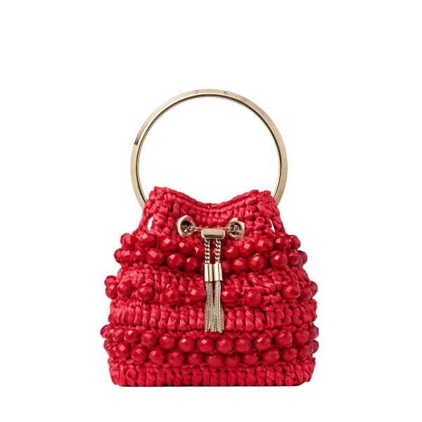 Red Jimmy Choo Bon Bon Bucket Bag | Bucket Bags