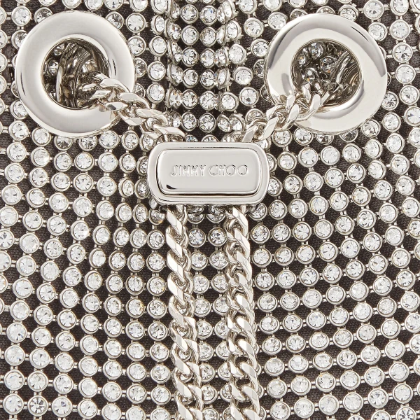 Silver Jimmy Choo Bon Bon Bucket Bag, view 3 | Bucket Bags