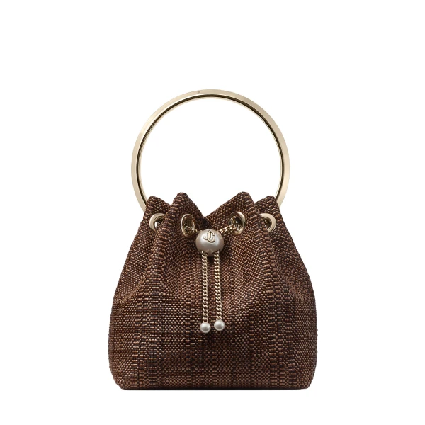 Beige Jimmy Choo Bon Bon Bucket Bag | Bucket Bags