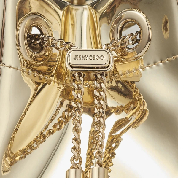 Gold Jimmy Choo Bon Bon Mini Bag, view 5 | Bucket Bags