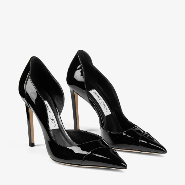 Black Jimmy Choo Brigitte 100 Pumps, view 3 | Heels