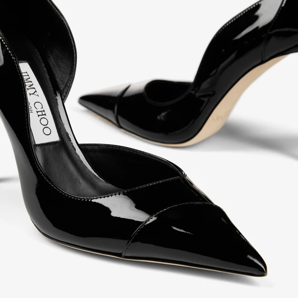 Black Jimmy Choo Brigitte 100 Pumps, view 4 | Heels