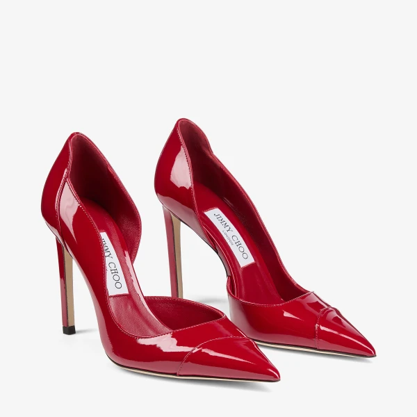 Ruby Red Jimmy Choo Brigitte 100 Pumps, view 3 | Heels