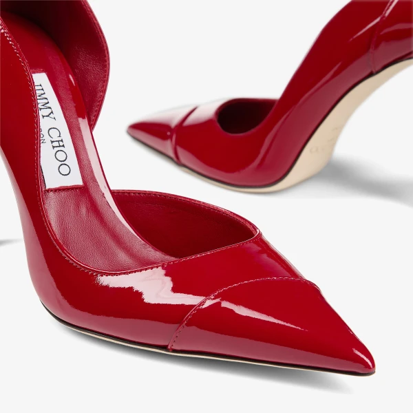 Ruby Red Jimmy Choo Brigitte 100 Pumps, view 4 | Heels