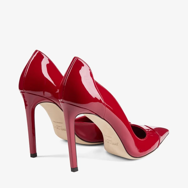 Ruby Red Jimmy Choo Brigitte 100 Pumps, view 6 | Heels