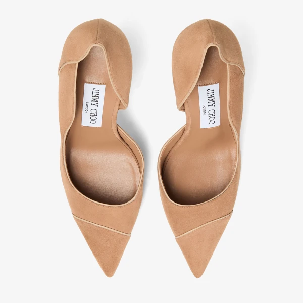 Toffee and Chai Jimmy Choo Brigitte 100 Pumps, view 5 | Heels