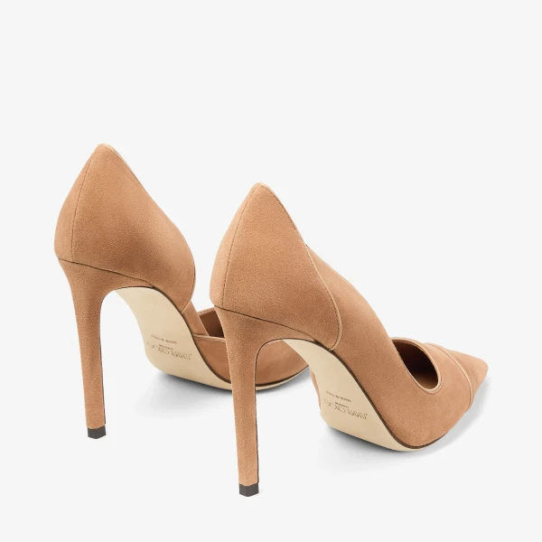 Toffee and Chai Jimmy Choo Brigitte 100 Pumps, view 6 | Heels