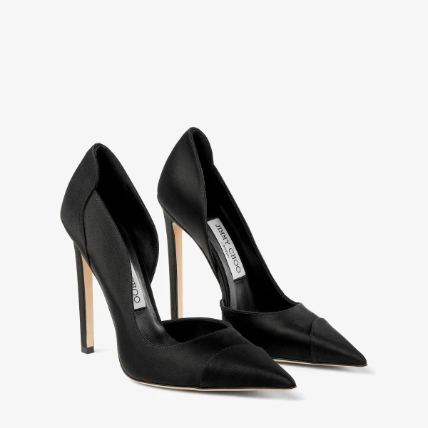 Black Jimmy Choo Brigitte 120 Pumps, view 2 | Heels