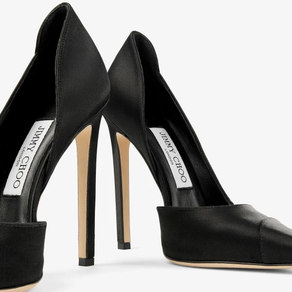 Black Jimmy Choo Brigitte 120 Pumps, view 3 | Heels