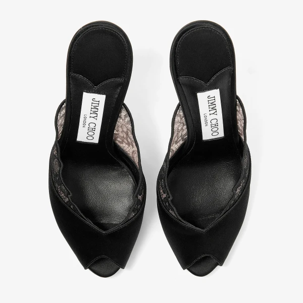 Black Jimmy Choo Brigitte Mule 100, view 5 | Mules
