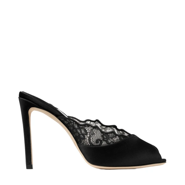 Black Jimmy Choo Brigitte Mule 100 | Mules