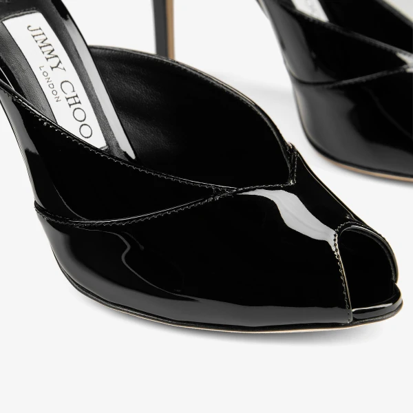 Black Jimmy Choo Brigitte Mule 100, view 4 | Mules