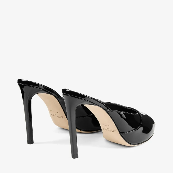 Black Jimmy Choo Brigitte Mule 100, view 6 | Mules