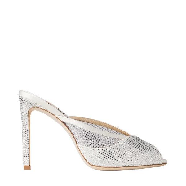 Ivory Jimmy Choo Brigitte Mule 100 | Mules