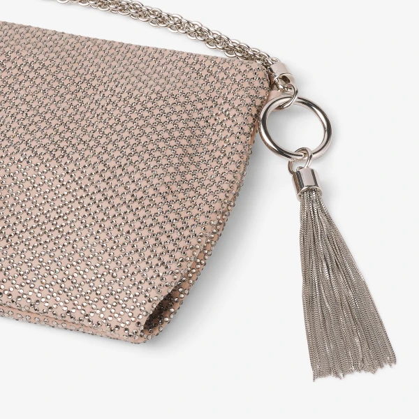 Ballet Pink Jimmy Choo Callie Clutch, view 3 | Clutch Bags