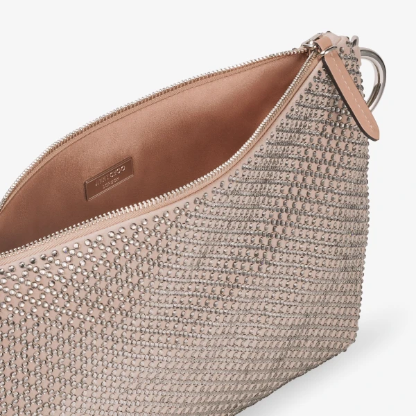 Ballet Pink Jimmy Choo Callie Clutch, view 4 | Clutch Bags