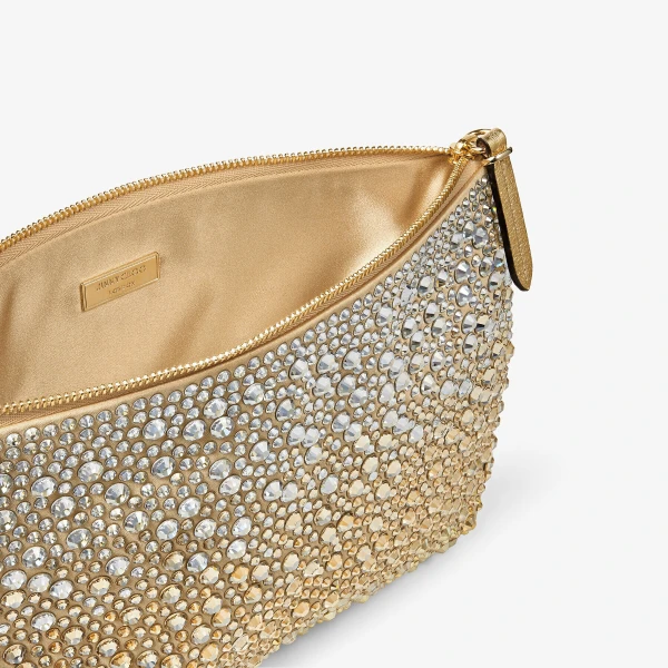 Gold Jimmy Choo Callie Clutch, view 5 | Clutch Bags