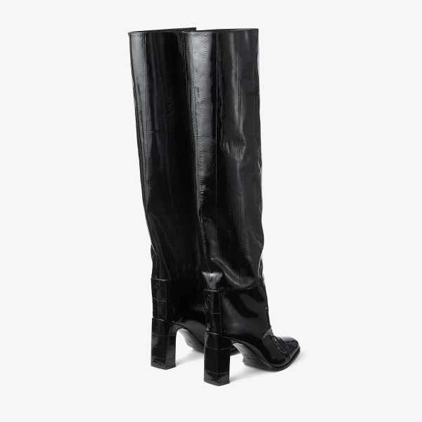 Black Jimmy Choo Caly Over the Knee 85 Knee-high Boots, view 5 | Boots
