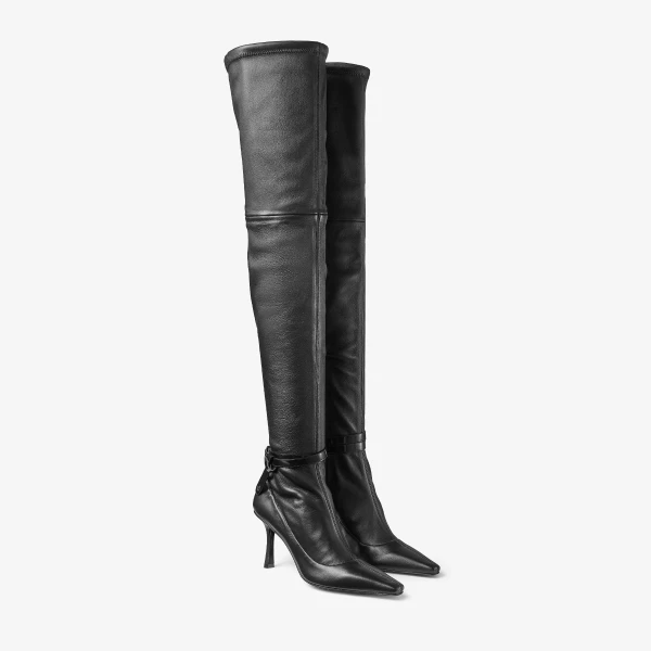Black Jimmy Choo Camie Over the Knee Boot, view 2 | Boots