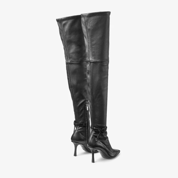 Black Jimmy Choo Camie Over the Knee Boot, view 4 | Boots