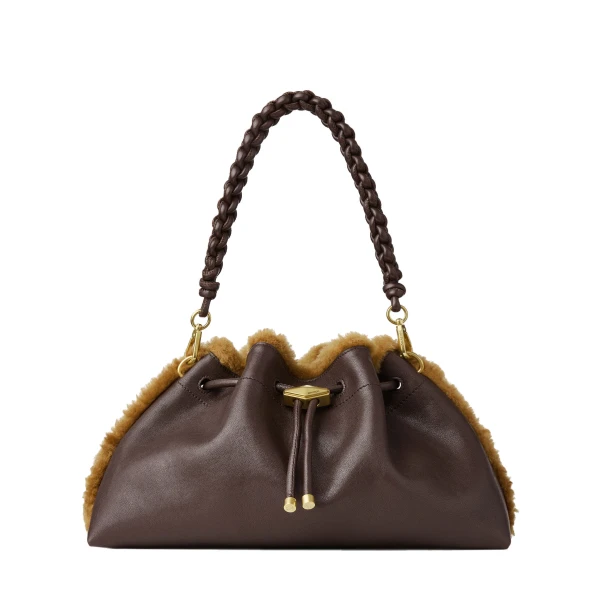 Beige Jimmy Choo Cinch Medium Shoulder Bag | Shoulder & Crossbody Bags