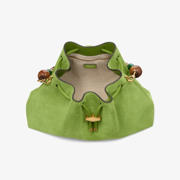 Clover and Gold Jimmy Choo Cinch Medium Shoulder Bag, view 6 | Shoulder & Crossbody Bags
